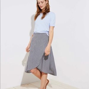 Fluttery Gingham Tea Length Skirt